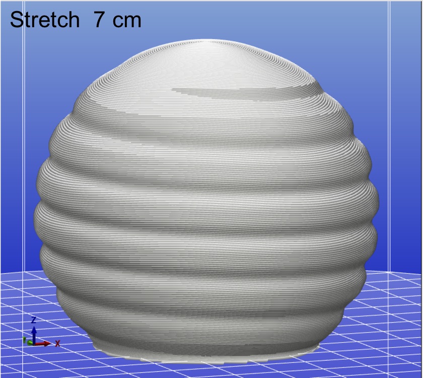 渦巻形の 3D デザイン電球のモデル