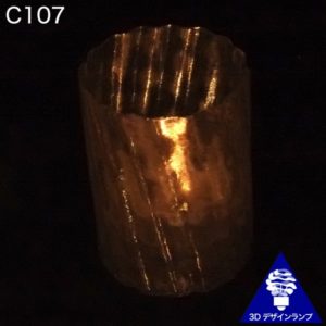 螺旋 3D 印刷による幾何学模様の LED キャンドル用ミニポット