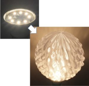 LED のつぶつぶを活かして きらめく 3D デザインランプ