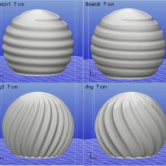 3D デザイン電球の渦巻きやストライプなどの形の種類