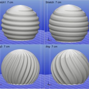 3D デザイン電球の渦巻きやストライプなどの形の種類