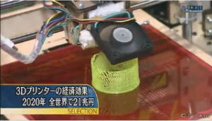 WBS で紹介された MakerFaire 2013 での 3D 印刷デモ