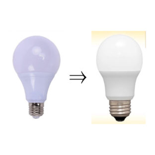 LED を中国からの直輸入品から国内メーカー品に変更