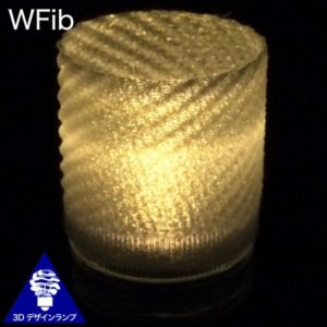 和紙風の模様の LED キャンドル WFib