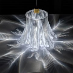 MIT におけるガラスの 3D 印刷と 3D デザインランプがつくる陰影