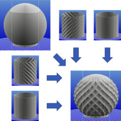 「波合成」による「ハーモニー形」3D デザイン電球のモデルの造形