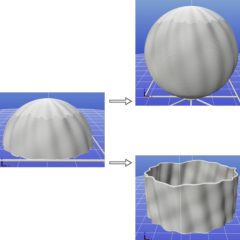 波合成モデルのつよみ ― ランプシェードなどの形やサイズを変えてもおなじモデルがつかえる ―