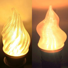 炎形シェードつきの 3Dデザイン・シャンデリア電球