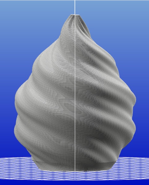 ソフトクリーム形 3D デザイン電球のモデル