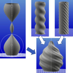 波合成モデルによるソフトクリーム形シェードの造形