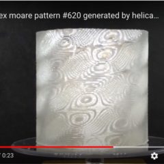 螺旋3D印刷による複雑なモアレ模様のビデオ
