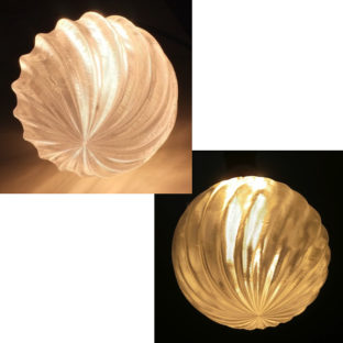 3D デザイン電球に使用する 2 種のフィラメント: PLA と PET-G