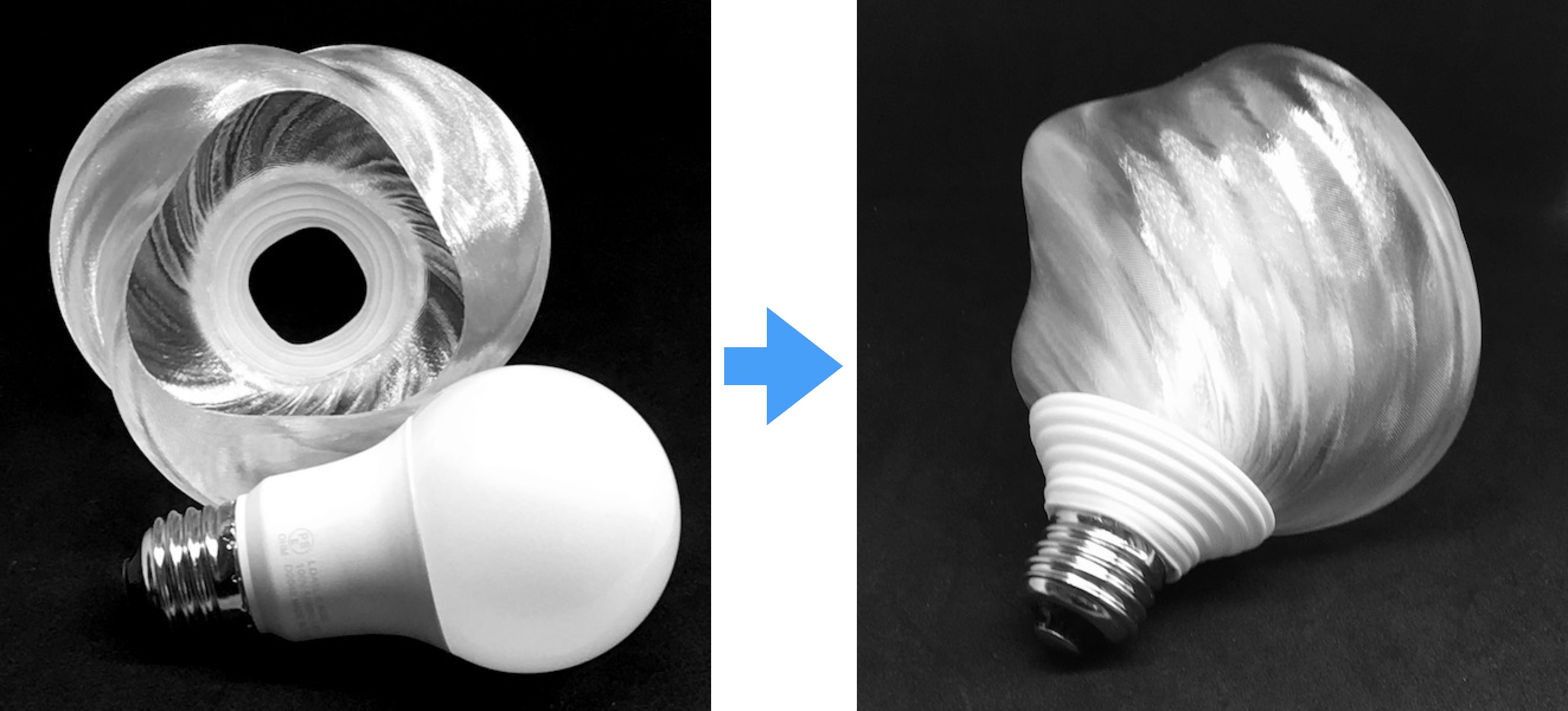3Dデザインシェード または 電球カバー