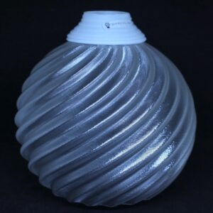 LEDランプシェード 透明な波模様つき 球形の LED電球カバー きらめくランプシェード