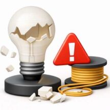 フィラメント不良で突然こわれた 3D デザイン電球