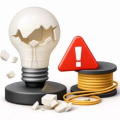 フィラメント不良で突然こわれた 3D デザイン電球