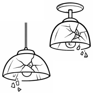 ランプシェードや天井照明器具が壊れたときの対処法